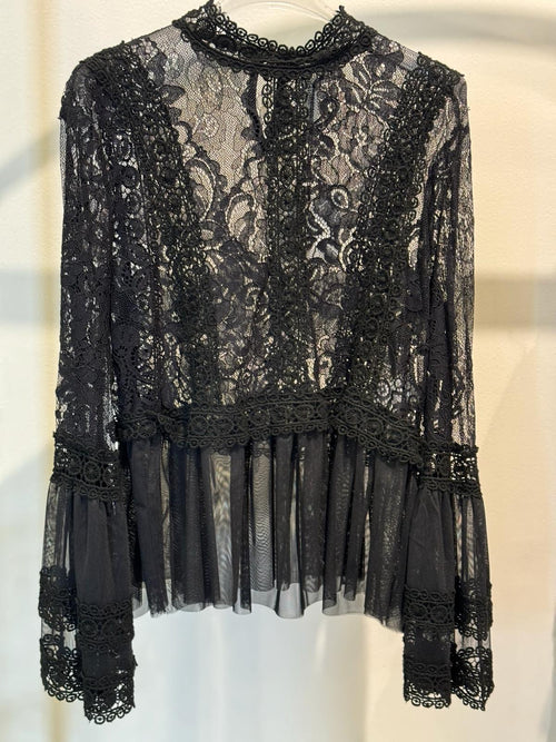 Blusa in Pizzo e Tulle