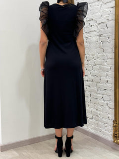 Abito in cotone con Rouge in organza