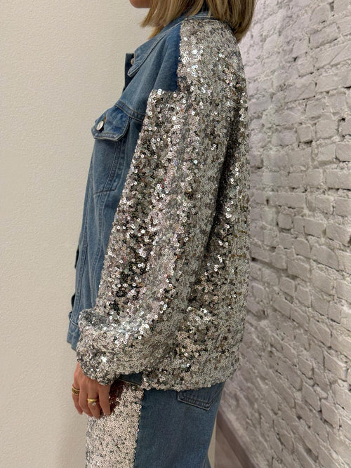 Giubbino Jeans e Pailletes