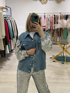 Giubbino Jeans e Pailletes