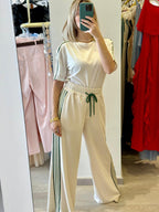 Pantalone fluido con banda