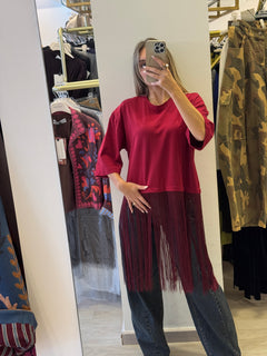 T-Shirt con Frange