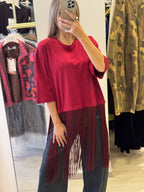T-Shirt con Frange