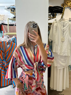 Camicia A Righe Arcobaleno