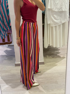 Pantalone Con Fantasia Multicolor