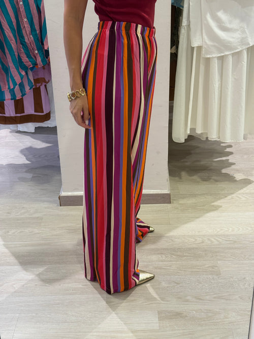 Pantalone Con Fantasia Multicolor