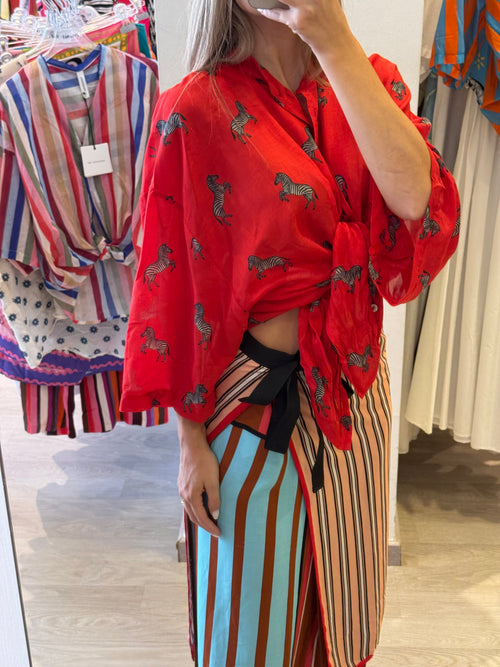 Camicia Zebre In Mussola