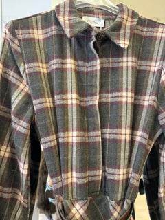 Abito Camicia Scozzese In Flanella