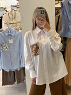 Camicia Con Taschino Bronzo Tensione In