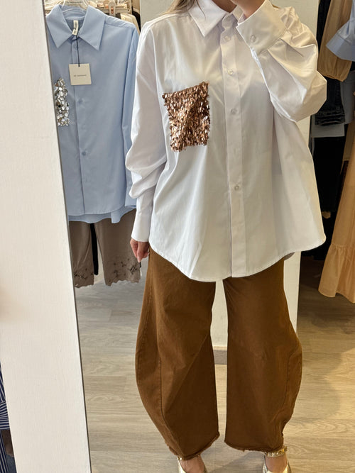 Camicia Con Taschino Bronzo Tensione In