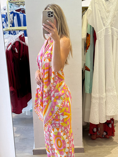 Pantalone Con Elastico Fantasia Geometrica