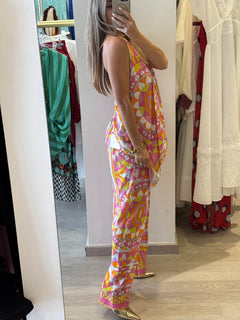 Pantalone Con Elastico Fantasia Geometrica