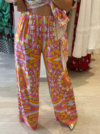 Pantalone Con Elastico Fantasia Geometrica