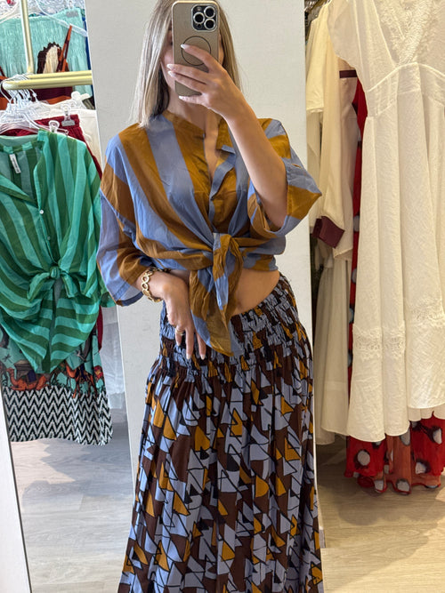 Camicia A Righe Maxi