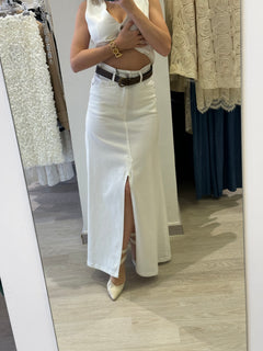 Gonna Bull Bianco In Denim TENSIONE IN