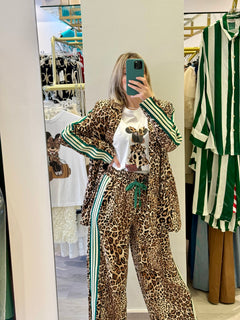 Pantalone maculato in viscosa