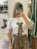 T-shirt Minnie con applicazione strass Tensione In