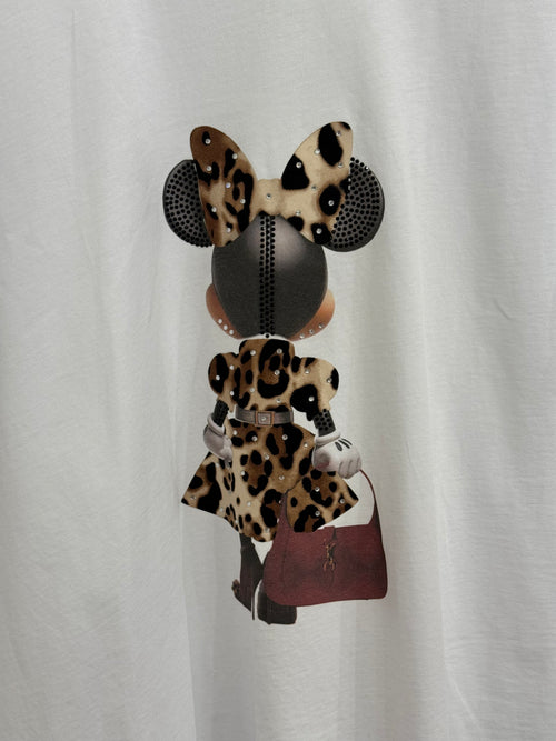 T-shirt Minnie con applicazione strass Tensione In
