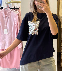 T-shirt Svasata Taschino Con Paillettes Tensione In