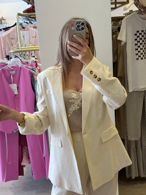 Giacca Monopetto Con Foulard In Modal