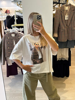 T-shirt Over con Stampa