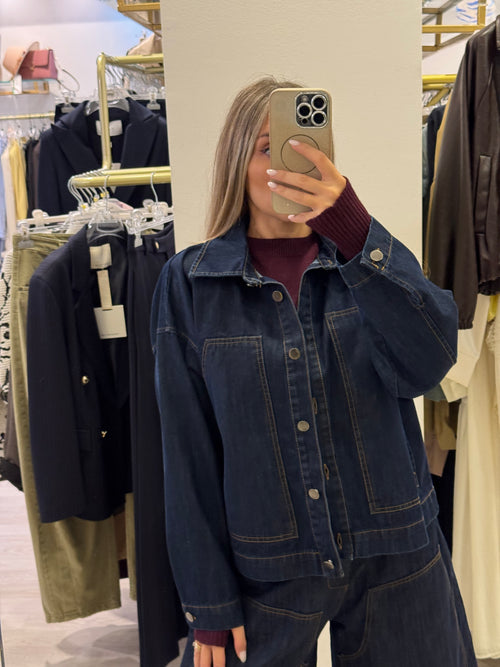 Giubbino Jeans con Impunture