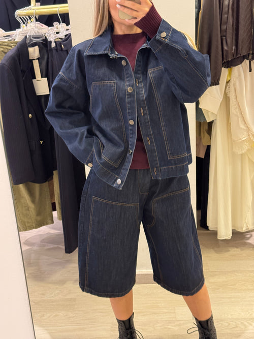 Giubbino Jeans con Impunture
