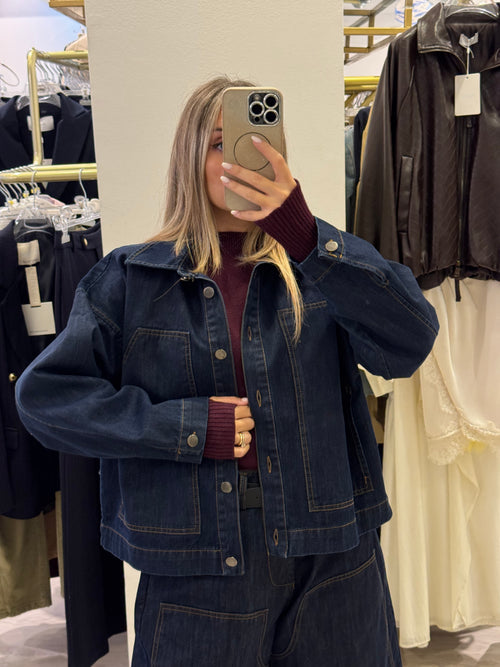 Giubbino Jeans con Impunture