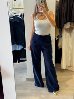 Pantalone in Ciniglia Con Elastico