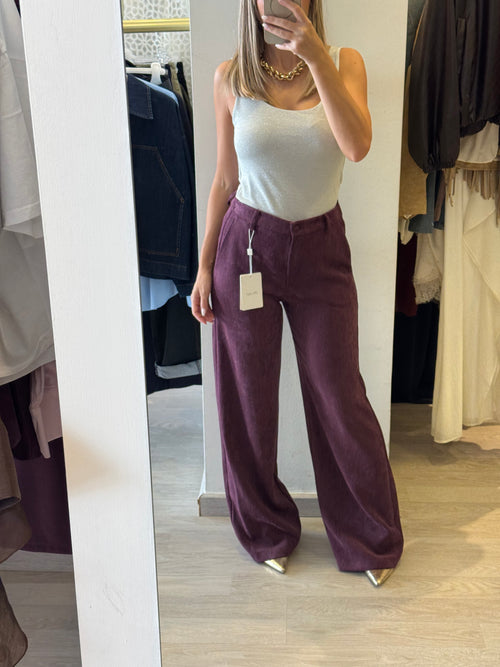Pantalone in Velluto Spinato
