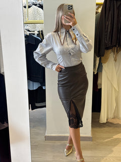 Camicia Quadrettata con Colletto a Punta