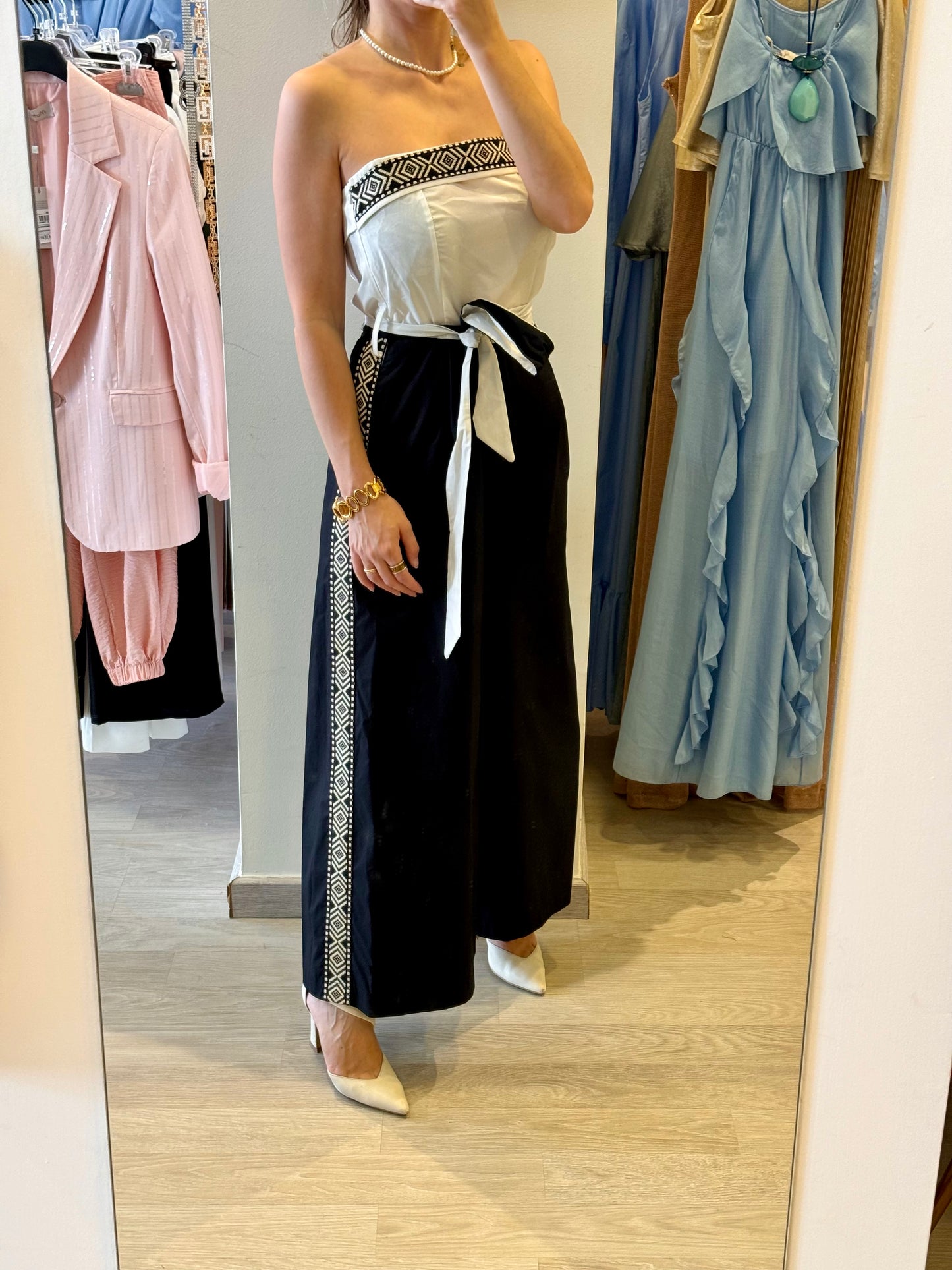 Tuta a fascia in cotone