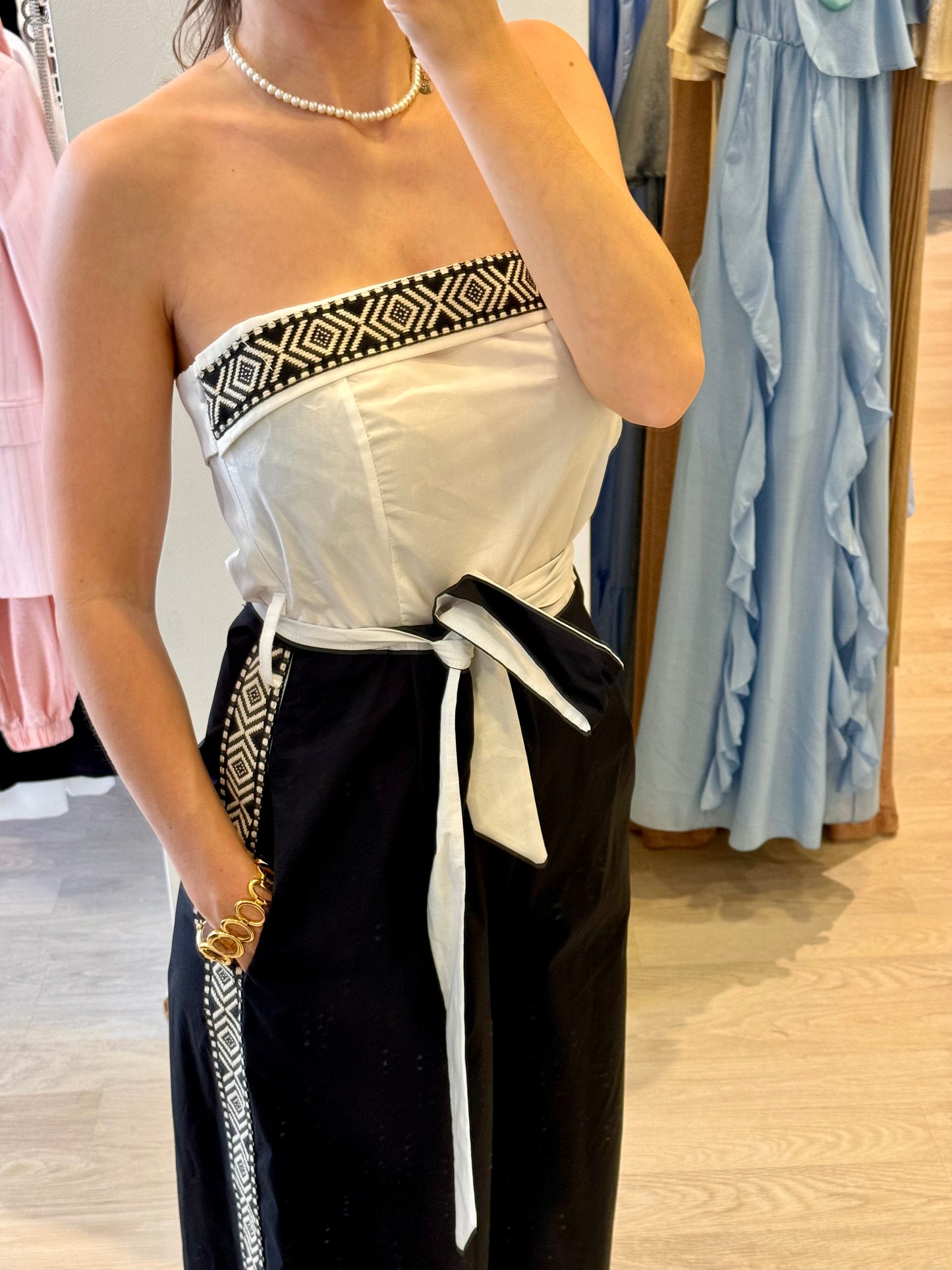 Tuta a fascia in cotone