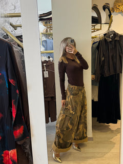 Pantalone Cargo Camouflage Tensione In