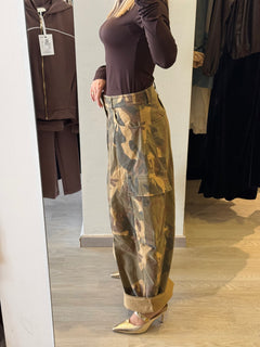 Pantalone Cargo Camouflage Tensione In
