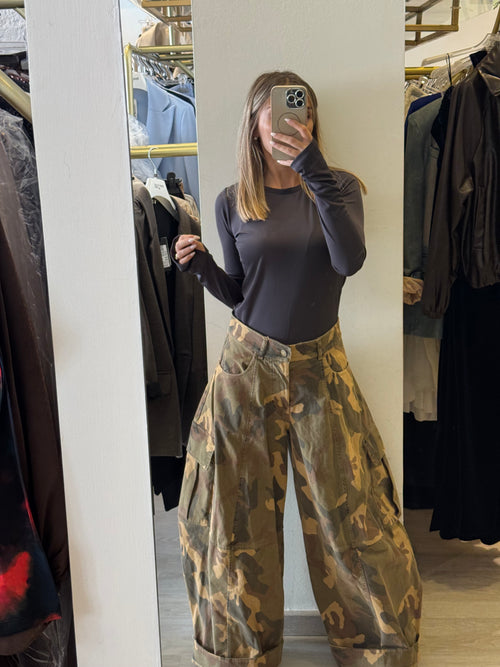 Pantalone Cargo Camouflage Tensione In