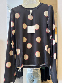 Maglia Girocollo In Viscosa A Pois