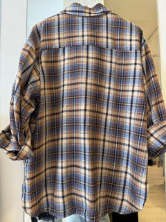 Camicia A Quadri Con Frange