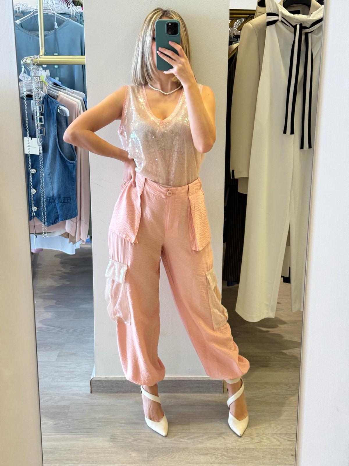 Top paillettes