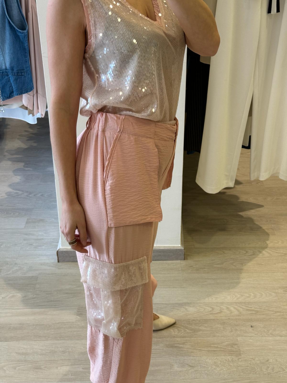 Top paillettes