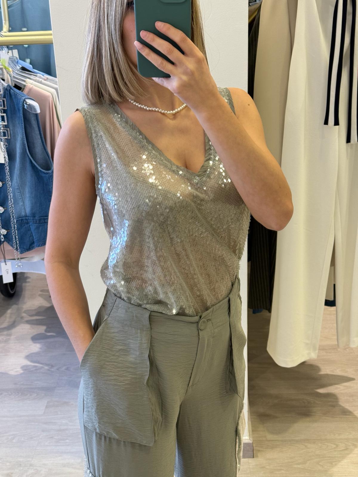 Top paillettes