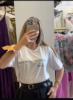 T-Shirt "Oggi Poca Confidenza Che è Lunedi"