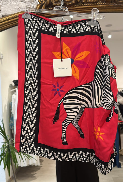 Gonna Pareo Corta Fantasia Zebra