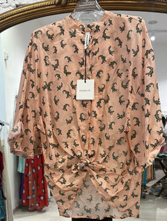 Camicia In Mussola Fantasia Coccodrillo