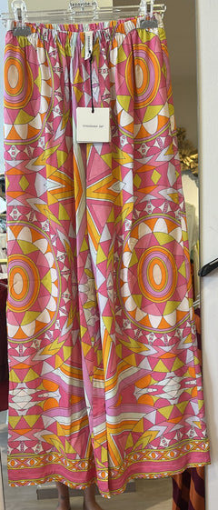 Pantalone Con Elastico Fantasia Geometrica