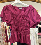 Casacca Punto Smock In Popeline