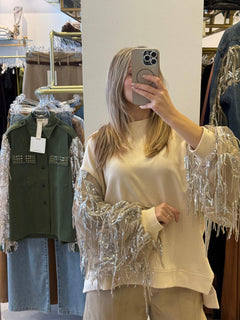 Felpa Con Maniche In Paillettes