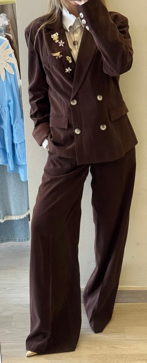 Giacca In Viscosa Con Spille