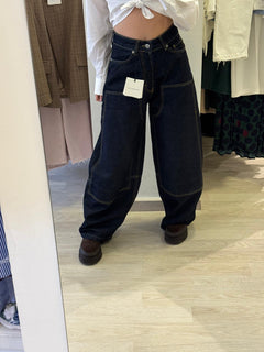 Denim Barrel Western Con Impunture
