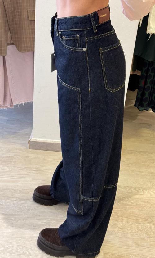 Denim Barrel Western Con Impunture